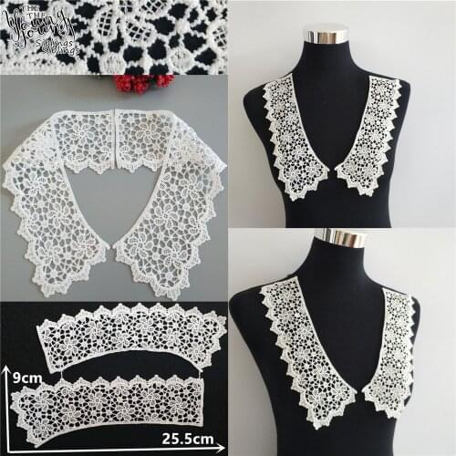 New arrive Lace Fabric Embroidery Applique Neckline Lace Collar DIY Dresses Accessory Scrapbooking Craft Sewing Supplies YL1427