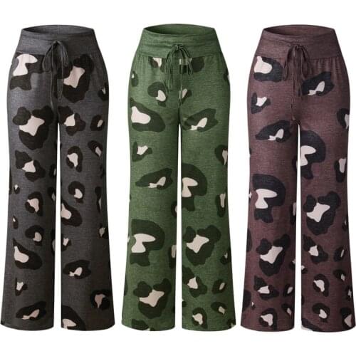 2020 New Home Leisure Long Pants For Women Christmas Deer Print Casual Loose Pant Inddor Workout Shopping Trousers Plus Size