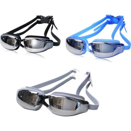 Professional Adult Large frame plating Waterproof Anti-Fog UV Protect Swim Glasses Swimming Goggles