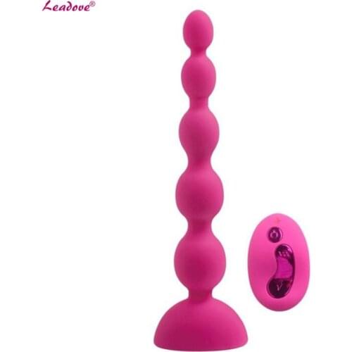 Remote Control 10 Speeds Vibration Butt Plugs Rotation Beads Vibrator Prostate Massage Wireless Anal Plug Sex Toys For Women