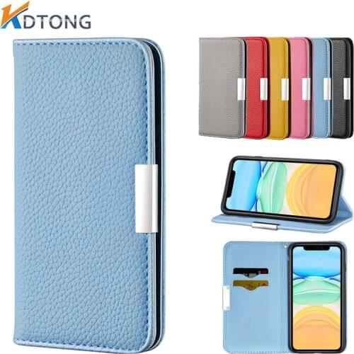 Luxury Fashion Flip Leather Case For Huawei P40 P30 P20 P Smart Z Mate 20 Pro Lite Y6 Y5 Enjoy 7S with Card Slot Bracket Cover