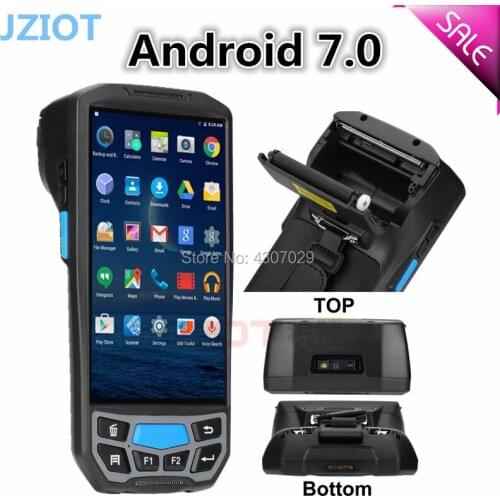 Handheld portable wireless android pda 2d scanner data collector with 4g calling wifi uhf rfid optional printer