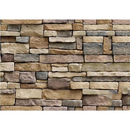 3D Self-adhesive Wall Paper Background Vintage Simulation Vein Rock Stone Pattern Waterproof Wallpaper For Restaurant Home Decor