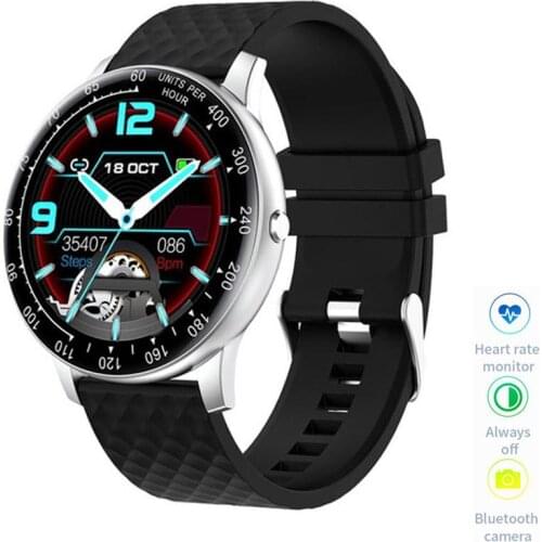 Touch Screen Smart Watch Fitness Tracker ECG Heart Rate Monitor Smartwatch Wristwatch for iPhone Samsung Huawei Xiaomi Phones