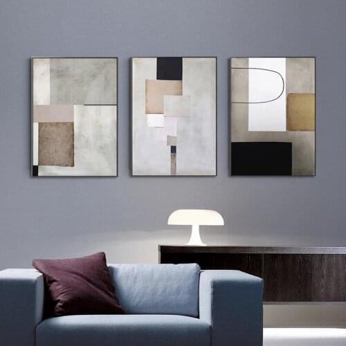 Modern Geometric Line Color Block Abstract Canvas Printing Art Painting Poster Minimalism Living Room Home Wall Decoration