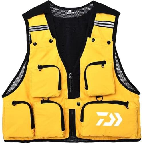 Outdoor Multi-Pockets Fishing Vest Photographer Travel Jacket Buoyancy Multifunctional Portable Waterproof Sea Fishing Vests