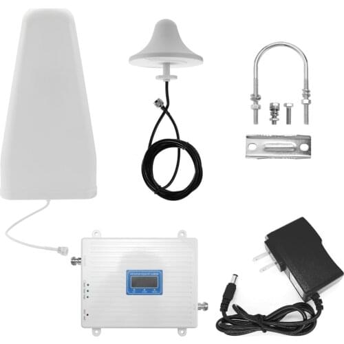 Signal Booster Tri Band Amplifier 900 1800 2100 GSM DCS WCDMA 2G/3G/4G LTE Universal Signal Booster Intelligent Repeater Kit