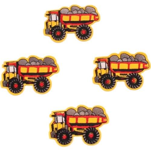 10pcs Embroidered lorry Patches Cartoon truck Stickers For Boys Jeans Backpacks Coats Repair Fabric Appliques DIY Bags Badge