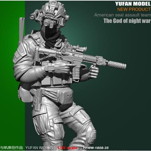 Yufan Model 1/35 Resin Soldier Assembly Figura US Army YFWW35-1808