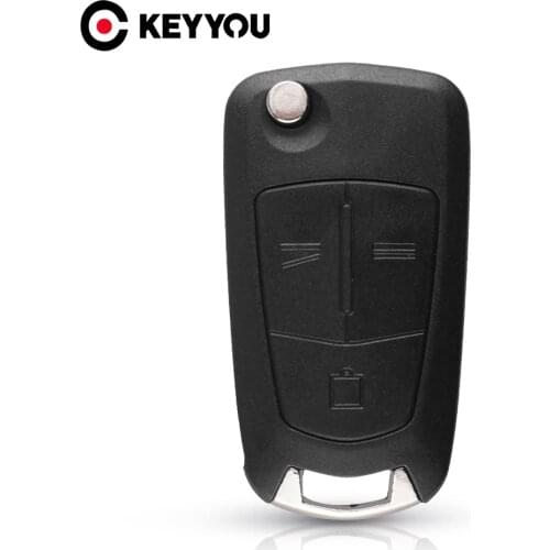 KEYYOU Replacement 3 Button Remote Folding Car Key Case For Opel Vauxhall Astra H Corsa D Vectra C Zafira Astra Vectra Signum