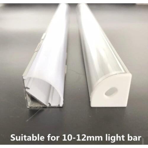 10-20pcs DHL1m led strip aluminum profile for 10mm pcb 5050 5630 led strip housing aluminum channel with cover end cap and clips