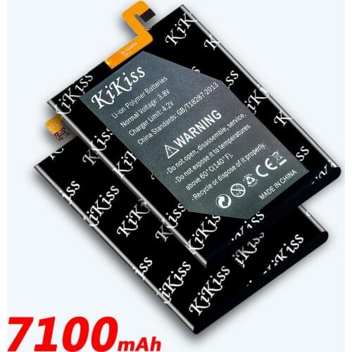 100% Original KiKiss 7100mAh Battery for Ulefone Power 3 3S Cell Phone Replacement Batteries + Gift Tools