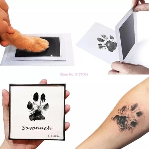 100pcs Safe Non-toxic Baby Footprints Handprint No Touch Skin Inkless Ink Pads Kits for Newborn Pet Dog Paw Prints Souvenir