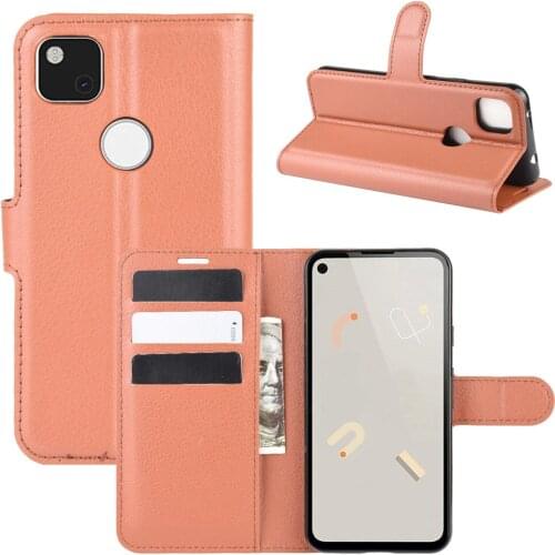 100pcs/lot PU leather Flip Wallet Litchi Pattern Phone Case For Google Pixel 6 Pro 5A 5XL 4A 4XL 3A XL 3XL Lychee Grain Cover
