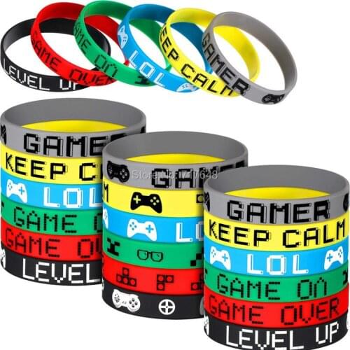 300pcs Video Game wristband silicone bracelets free shipping by FEDEX
