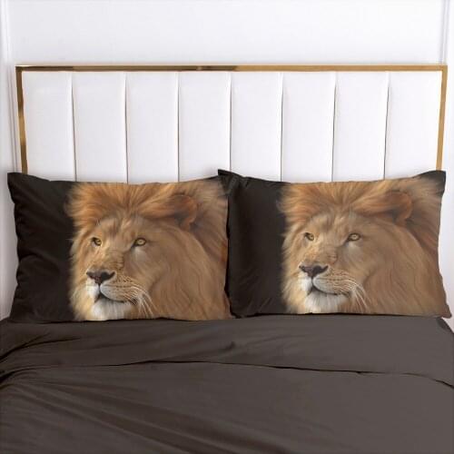 3D Printed Pillowcases Pillow Case Soft Home Chair Decorative Pillow Covers Cover Animal Lion 45*45cm 51*91cm 50*75 Size