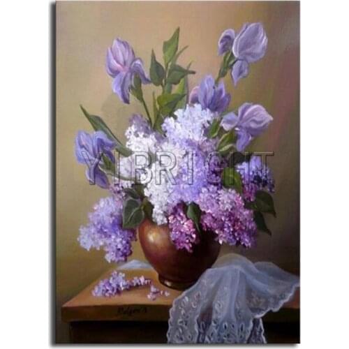 Full Round Diamond mosaic Violet 5D DIY Diamond embroidery Cross stitch Flower Full Square Diamond painting Iris Landscape Color