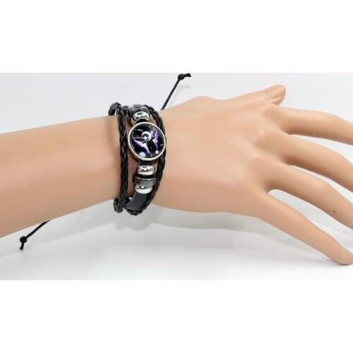 Fashion 12 Constellation Adjustable Bracelet For Women Star Time Gem Woven Beaded Leather Bracelet Jewelry Wholesale