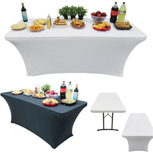 6FT Stretch Spandex Table Cover Beauty Salon Massage Elastic Bed Cover Tablecloth Protector for Wedding Banquet Party