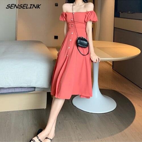 Summer Women Breast Wrap Dress Solid Color Slim Sexy Strapless Mid-Length Dress Fashion Travel Club Seaside Party Dress Women