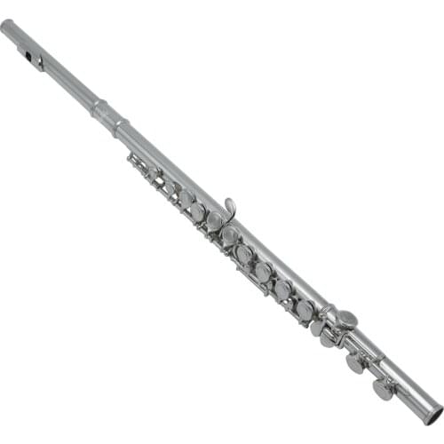Muslady FL-200S Closed Hole C Flute 16 Keys Cupronickel Silver-plated with Mini Screwdriver Cleaning Rod Woodwind Aeccessaries