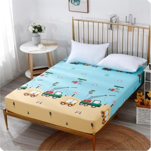 Cartoon Animals Fitted Bedsheet Bear Dinosaur Bedsheet 1pcs Bedding for Kids Boys Girls Children Bed Gifts Room Decoration