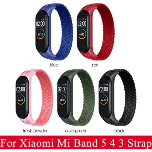 Nylon Strap For Xiaomi Mi Band 3 4 5 Strap Porous Anti-sweat Sport Breathable Strap Buckle Replacement Wrist Straps For Xiaomi