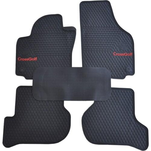 Free ship rubber car floor mats for Volkswagen import cross golf green latex waterproof non slip wear resistant
