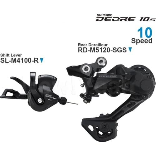 SHIMANO DEORE 10 speed Groupset include M4100 Shifter SL-M4100-R and M5120 Rear Derailleur RD-M5120-SGS Original parts