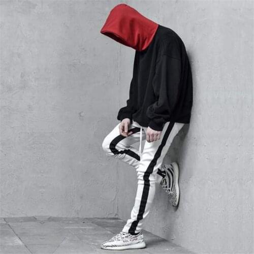 Men Joggers Sweatpants Casual Pants Fitness Men Sportswear Fashion stitching Bottoms Skinny Trousers Gyms Jogger zipper Pants