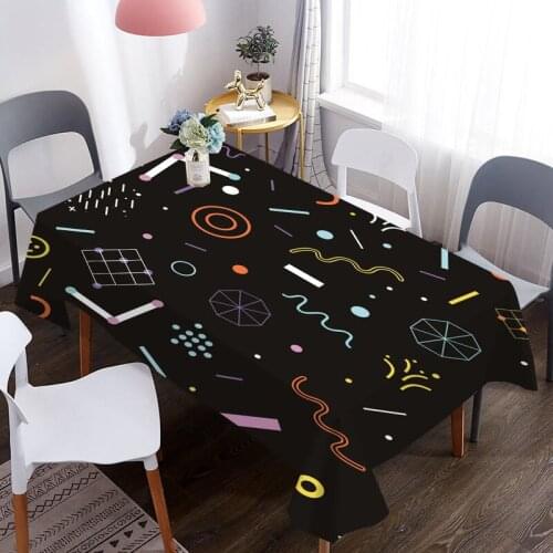 Geometric Abstraction Tablecloth Party Decoration Picnic Table Rectangular Table Cover Wedding Event Home Dining Tea Table Cloth