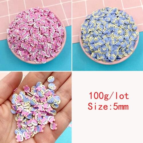 100g Cute Girl Boy Slices Polymer Hot Clay Sprinkles for Crafts Making DIY Nail Art Decoration Crystal Mud Slime Filling 5mm