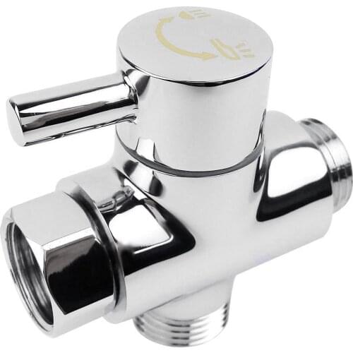 SOLID Diverter 3-way Diverter Valve All 1/2 Inch IPS Shower System Spare Part Copper Chrome Plating Connector Shower Head Parts