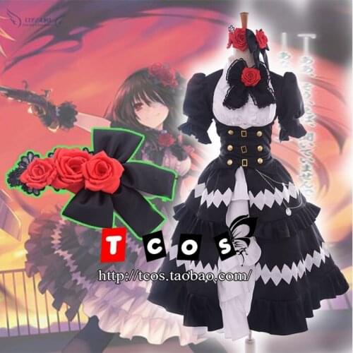 Date A Live Tokisaki Kurumi In 5 Years Ago Uniform Dress Cosplay Costume , Perfect Custom For You