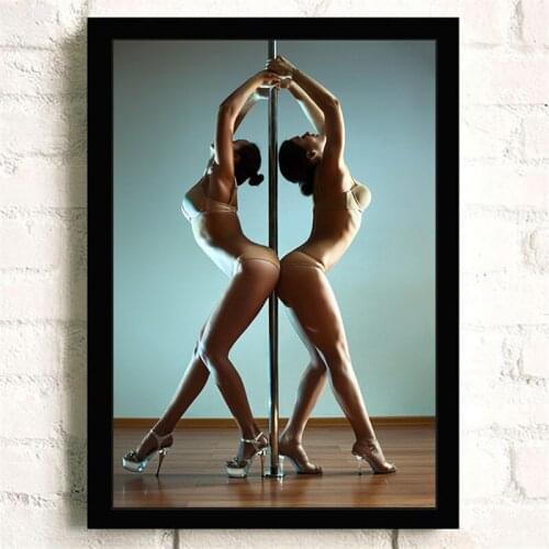 Hot sales sexy lady pole dancing canvas painting wall pictures for living room decor vintage Posters And Prints