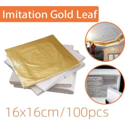 Color 2.5, Imitation Gold Leaf Foil Sheets ,copper leaf ,100 Leaves - 16 x 16 cm - For Gilding - Art Work, free shipping