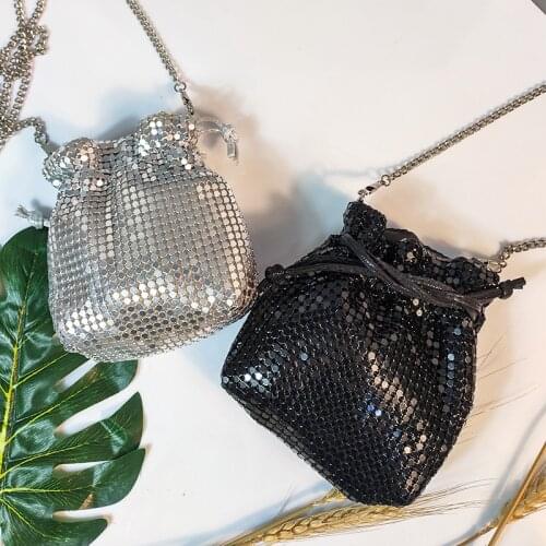 2020 fashion ladies bag new sequin bag beam mouth strap wallet chain one shoulder messenger bag mini keychain wallet travel bag