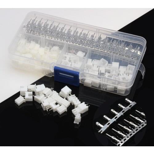 330PCS JST-2.54mm White Dupont Connector Wire Jumper Pin Header Housing Male/Female Crimp Pin Bare Terminal Connector