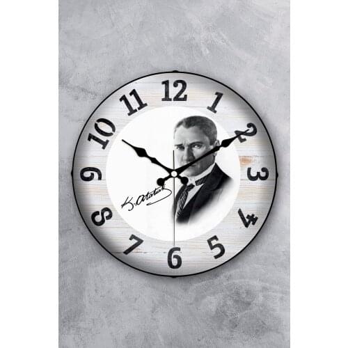 36 CM ROUNDED GLASS WALL CLOCK