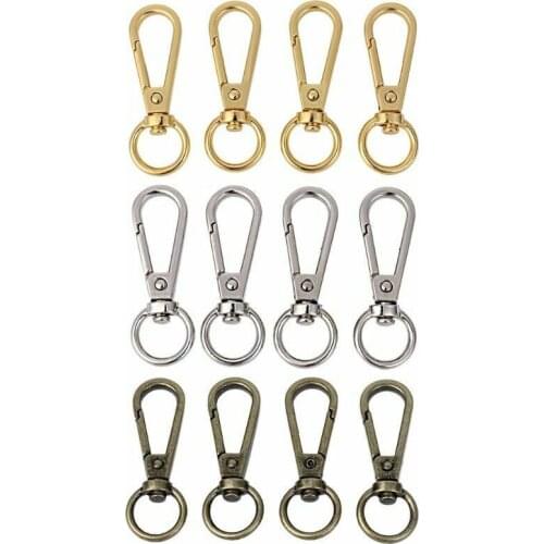 4pcs/metal key chain holder rotating trigger lobster clasp snap hook key chain suitable for jewelry women mens keychains