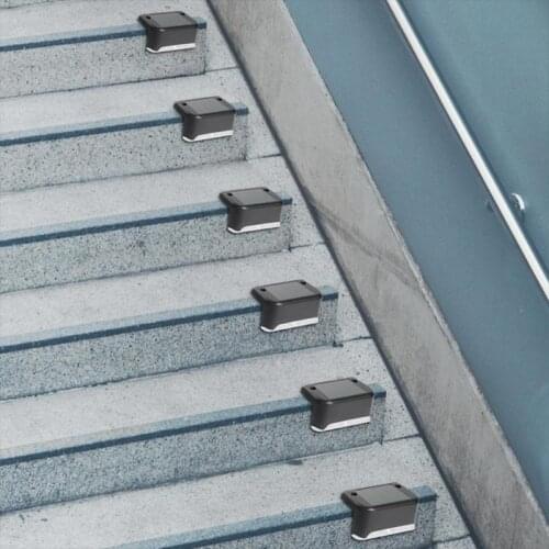 4x LED Solar Deck Lights Solar Stair Lamp Waterproof Outdoor Pathway Yard Stairs Fence Lamps Landscape Lamp Solar Night Light