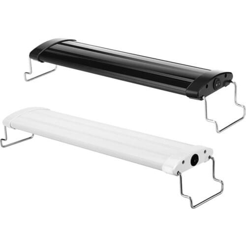 75-95cm 220-240V Aquarium LED Lighting Fish Tank Light Lamp With Extendable Brackets White and Blue LEDs Fit For Aquarium