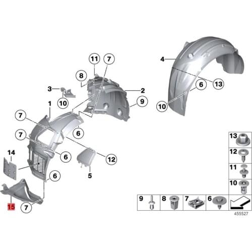 Car The lower part of the cover 2013-b mwF30 320d 328i N20 335i 316d N47N 320i Front triangular plate lining Lower guard plate