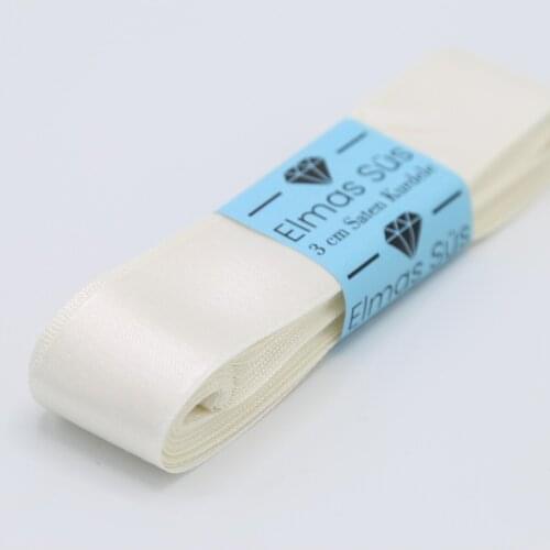 Beige Satin Ribbon 3 cm-10 m