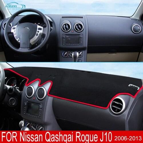 For Nissan Qashqai Rogue J10 2006-2013 Drive Car Dashboard Covers Mat Shade Cushion Pad Carpets Accessories 2007 2008 2009 2010