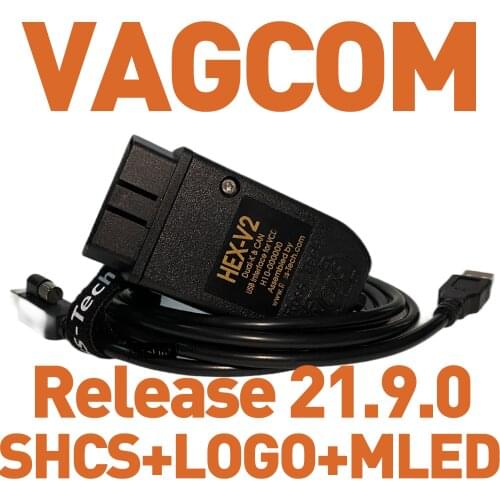 VAGCOM 21.9.0 HEX V2 Direct USB Interface Win 10 Simple Use OBDII Scan Diagnostic Professional VW-AUDI Cars Coding Reset Program