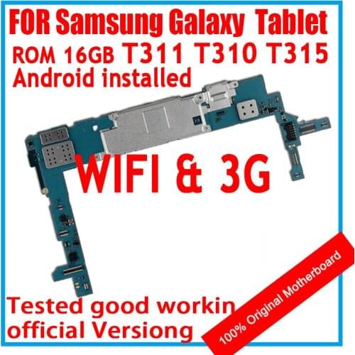 Android OS For Samsung Galaxy Tab 3 8.0 T310 T311 T315 Motherboard Test With Chips Mainboard Panel Tab Logic Board