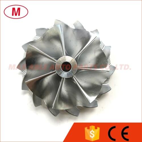 GT15-25 44.92/56.08mm 7+7 blades Turbo Billet compressor wheel/Aluminum 2618/Milling wheel for Turbocharger Cartridge