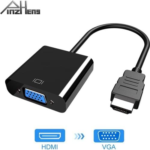 HDMI TO VGA Adapter With Audio Cable HDMI Splitter To VGA Converter Digital Cable Analog HD 1080P For PC Laptop TV HDMI Cable