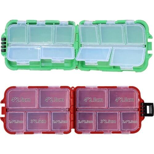 10 Compartment Mini Storage Case Flying Fishing Tackle Box Fishing Spoon Hook Bait Storage Box Fishing Box Fishing Accessories